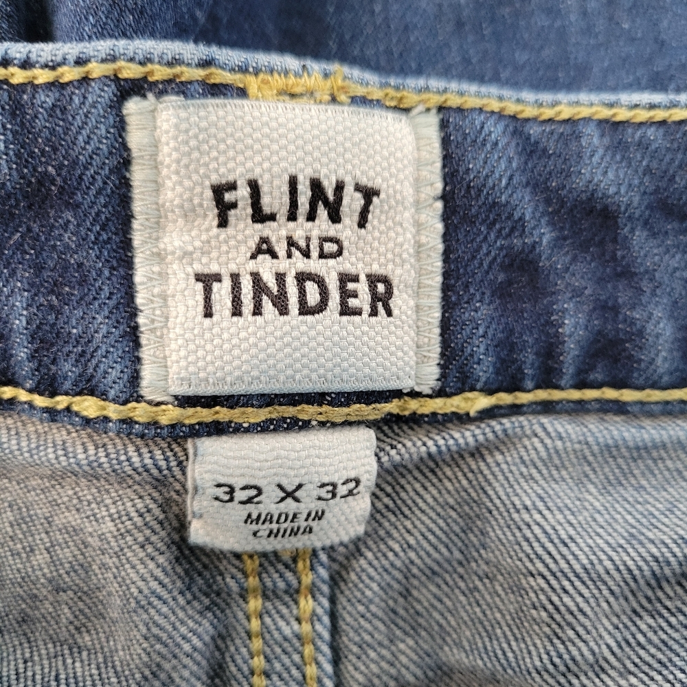 Flint and Tinder Straight Fit Selvedge Denim Jeans 32 x 32 - Picture 10 of 13